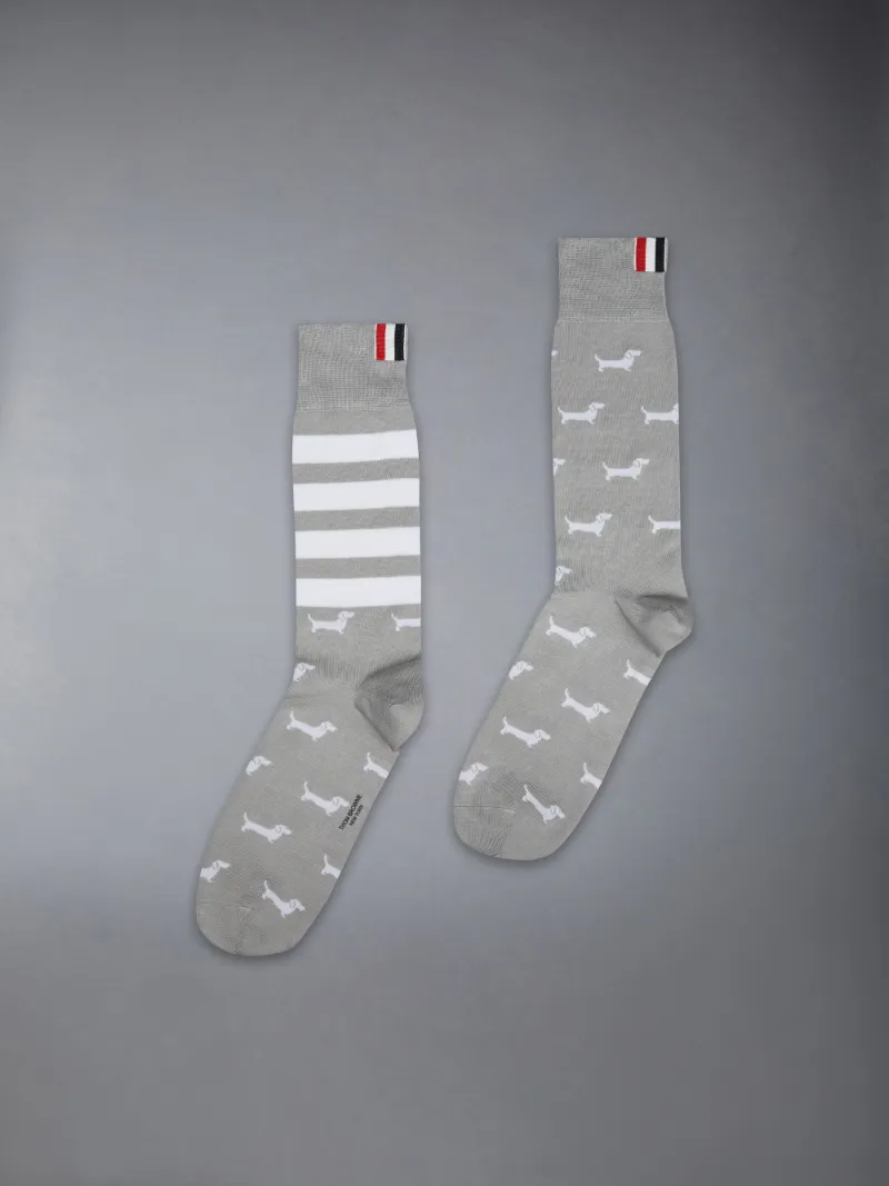 COTTON 4-BAR HECTOR MID-CALF SOCKS