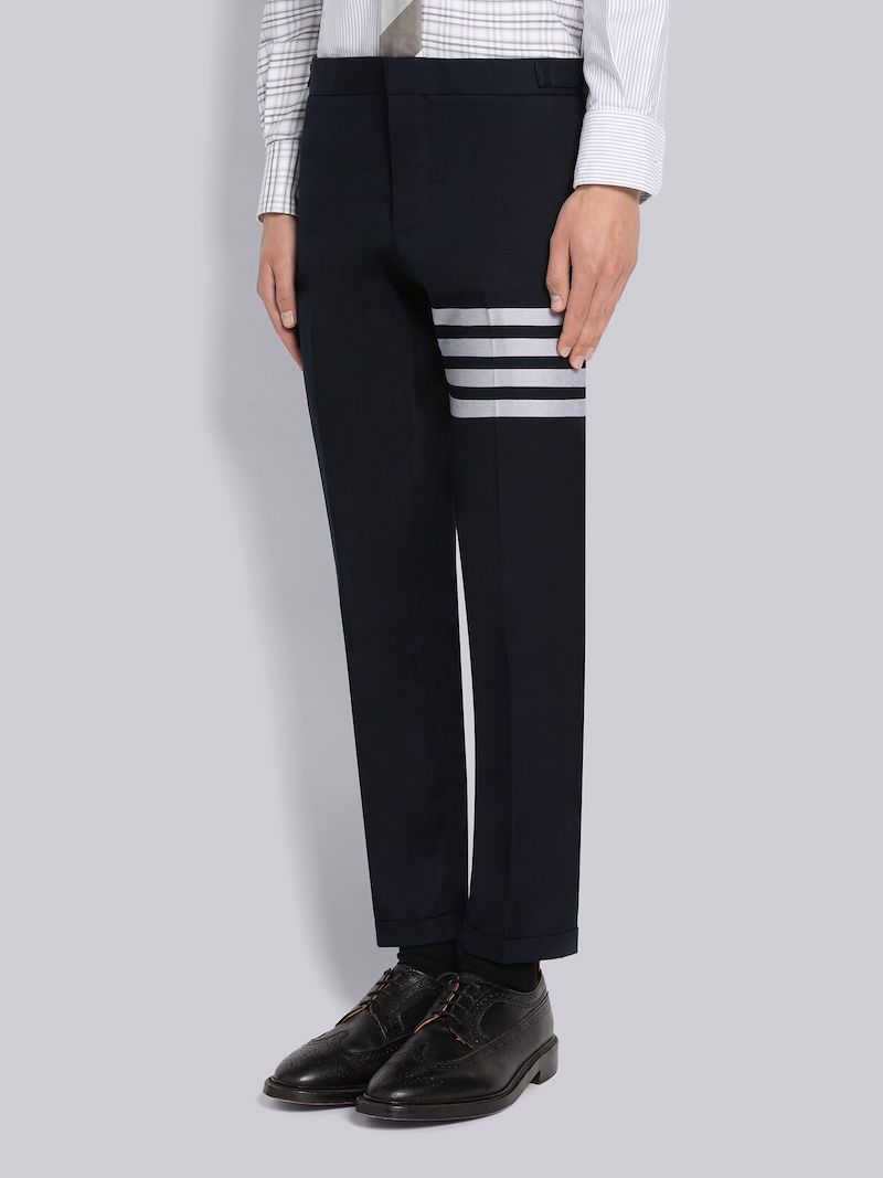 Cotton 4-Bar Low Rise Skinny Trouser