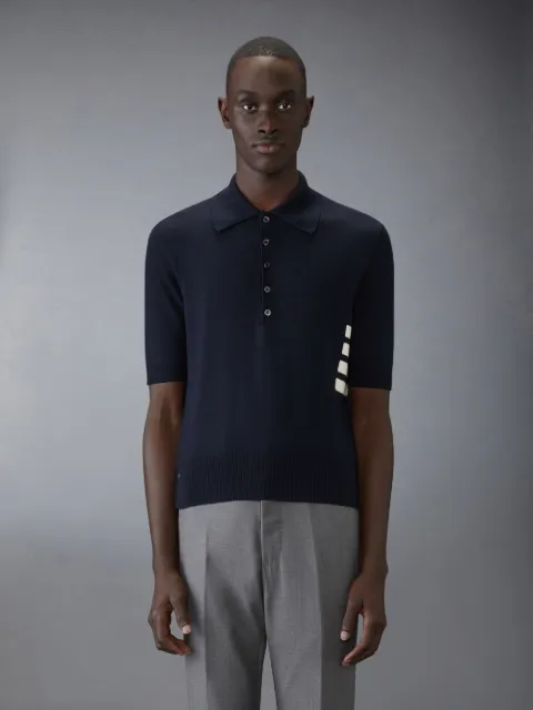 Classic Pique 4-Bar Short Sleeve Polo | Thom Browne