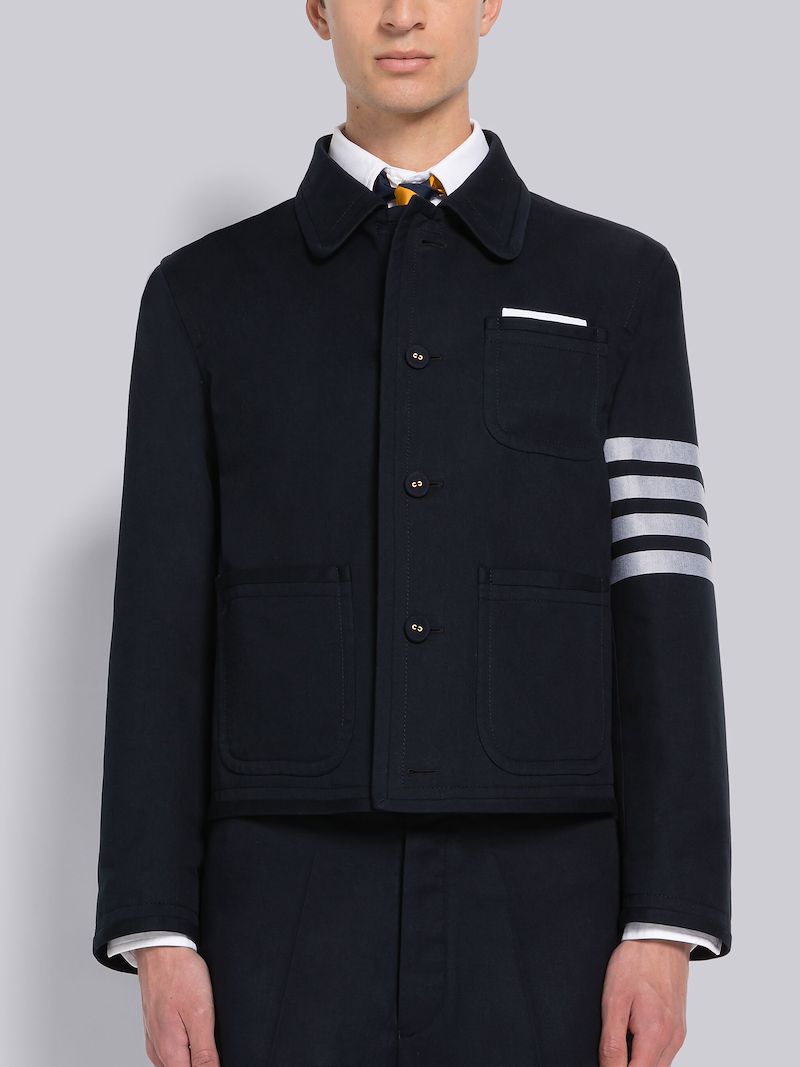Cotton 4-Bar Tipping Patch Pocket Golf Jacket