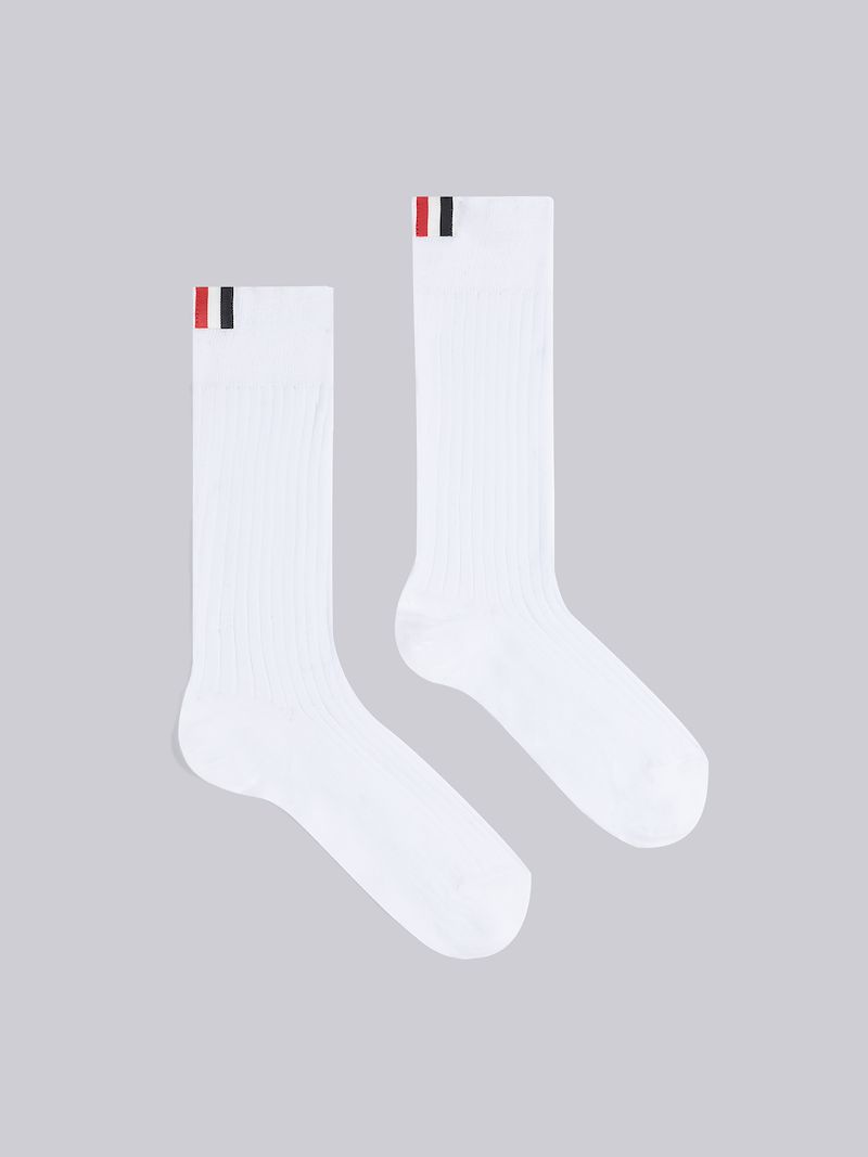 Cotton Essential Rib Stitch Mid Calf Socks