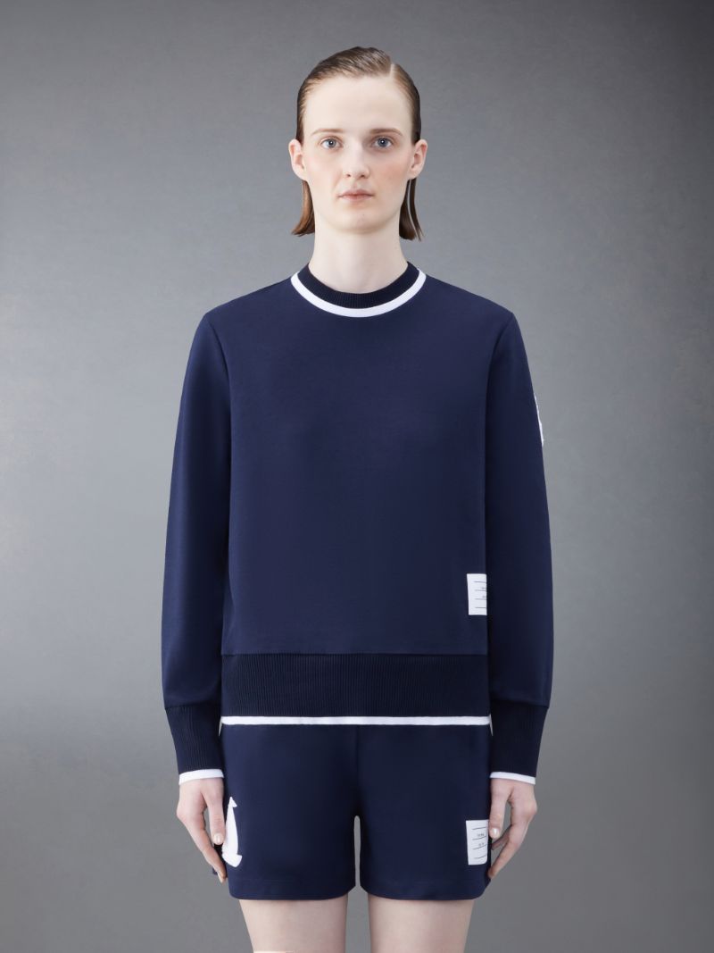 Thom browne navy sweatshirt sale