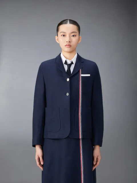 Cotton Twill Rose Cropped Sack Sport Coat | Thom Browne