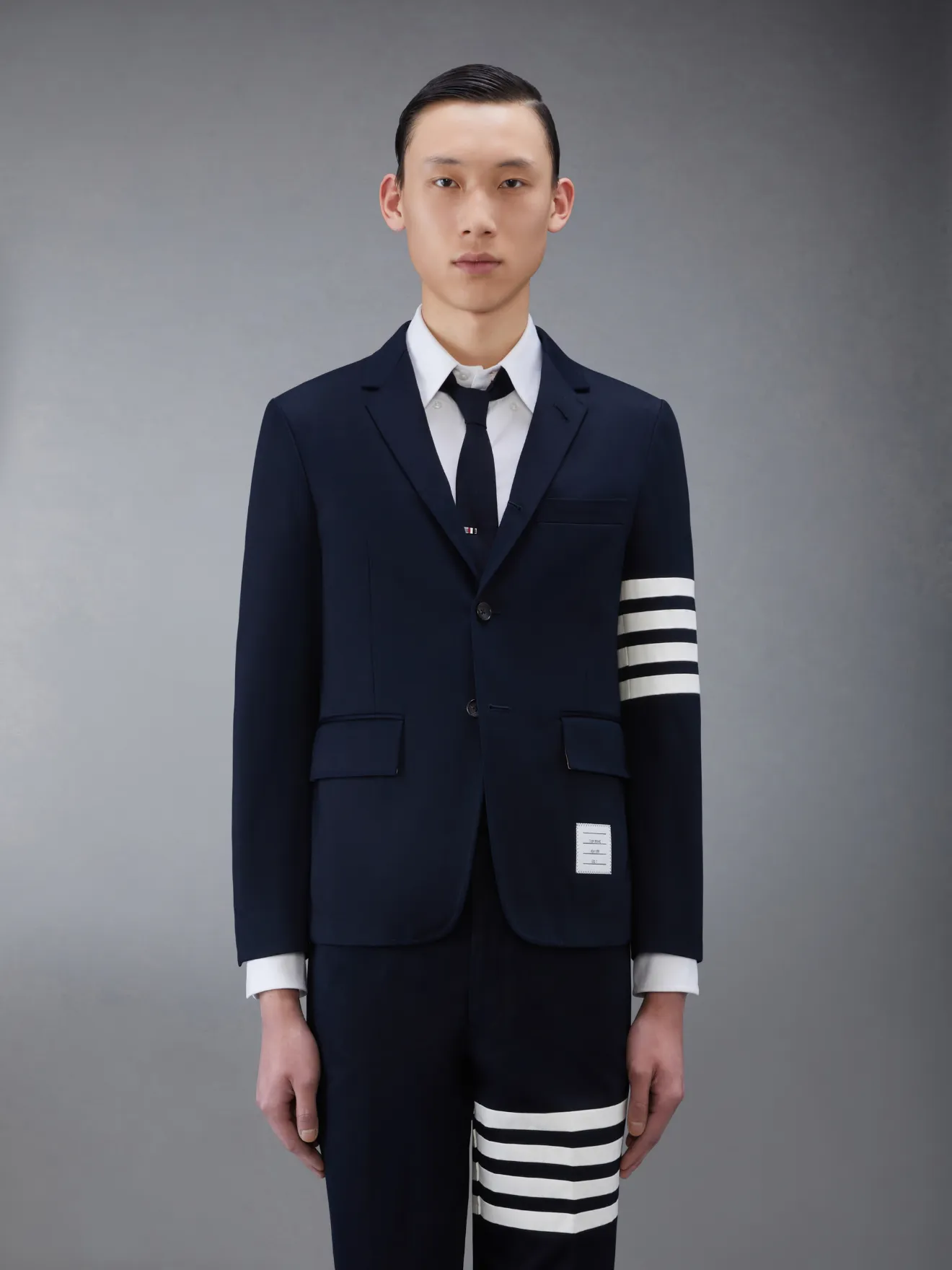 Cotton Twill 4 Bar Unconstructed Classic Sport Coat Thom Browne