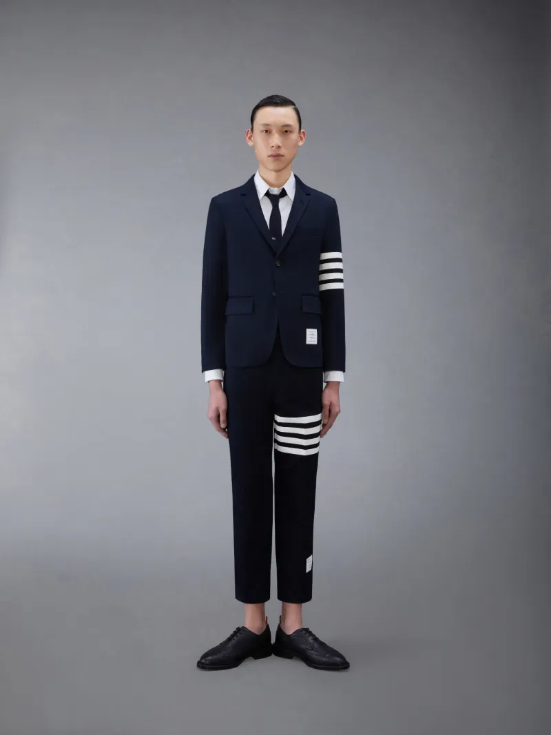 Cotton Twill 4-Bar Unconstructed Classic Sport Coat | Thom Browne