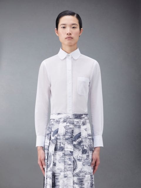 Solid Oxford Stripe French Cuff Shirt | Thom Browne