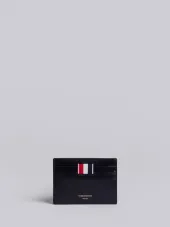 Credit Card Holder With Red, White Blue Printed Stripe In Calf Leather
