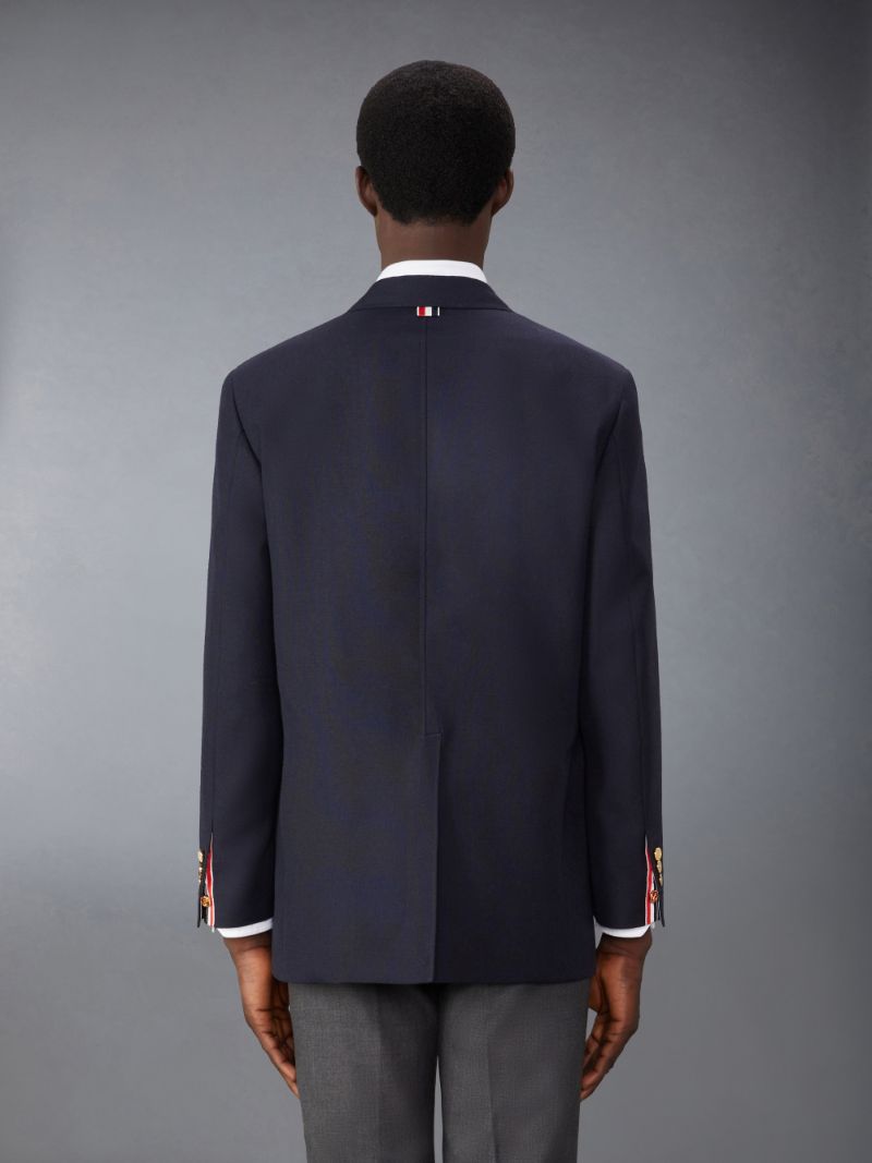 Crispy Wool Unstructured Sack Sport Coat | Thom Browne