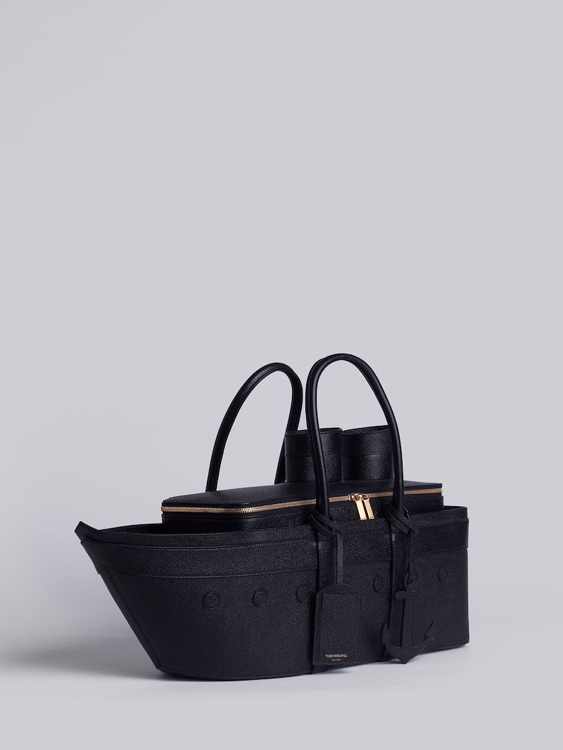 Cruise Liner Bag In Black Pebble Grain