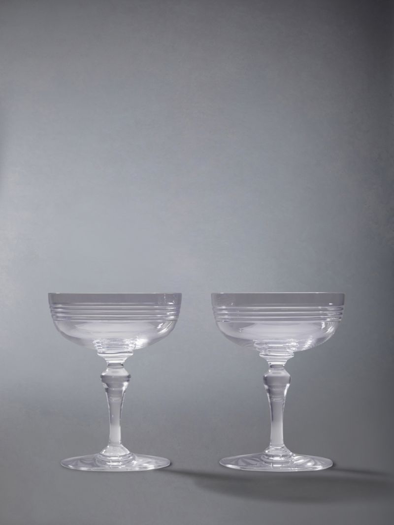 Crystal 4-Bar Baccarat Champagne Coupes