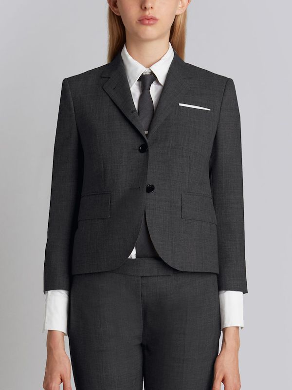 Dark Grey 2-Ply Fresco High Armhole Jacket