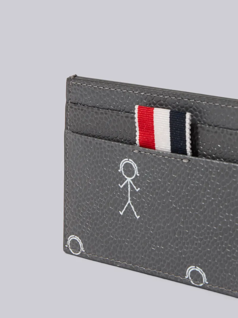 Dark Grey 3d Mrs. Thom Icon Print Pebble Grain Leather | Thom Browne