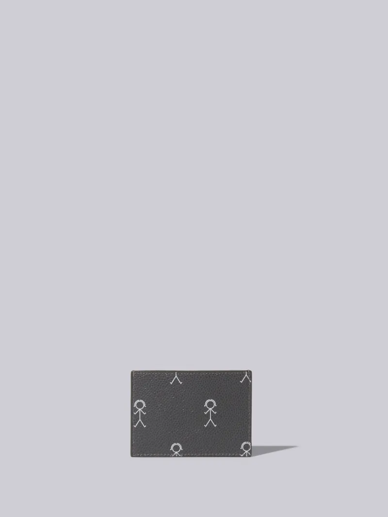 Dark Grey 3d Mrs. Thom Icon Print Pebble Grain Leather | Thom Browne