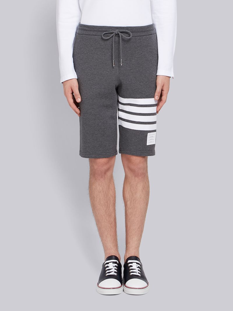 Dark Grey Classic Cotton Loopback Jersey 4-Bar Sweatshort