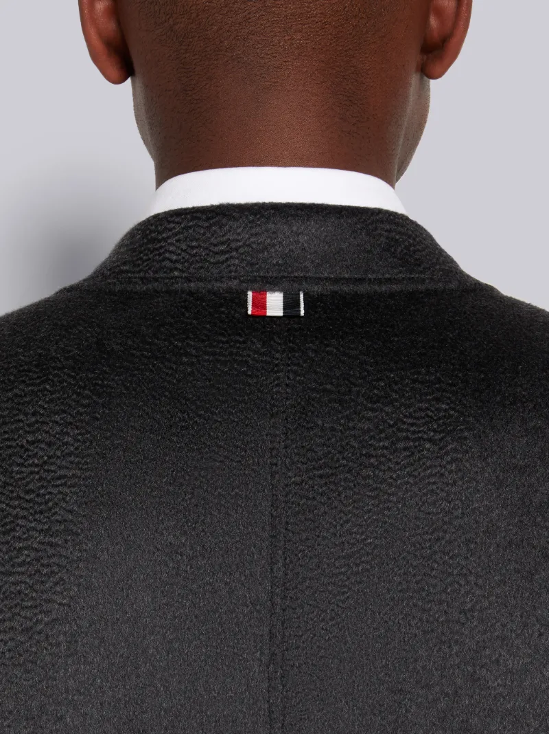 Dark Grey Coat Weight Cashmere Oversized Sack Overcoat