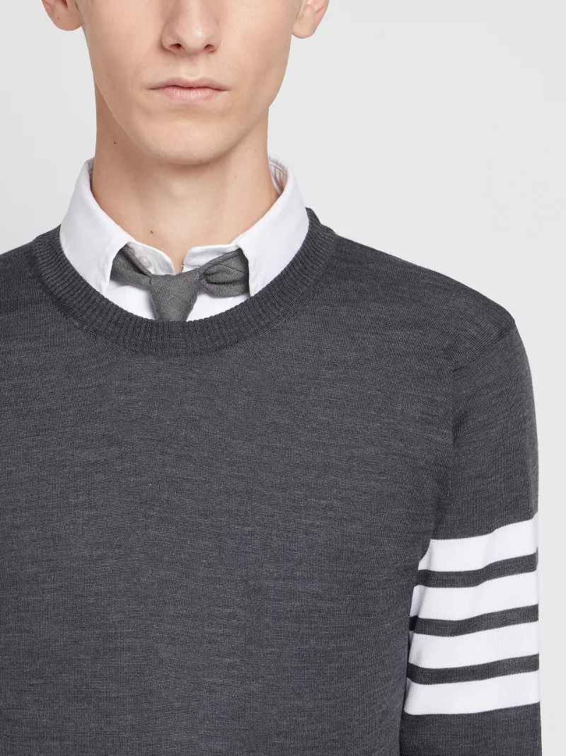 Dark Grey Fully Fashioned Merino Knit 