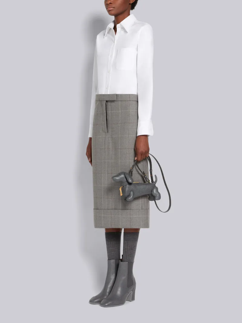 Dark Grey Pebble Grain Leather Mini Hector Crossbody