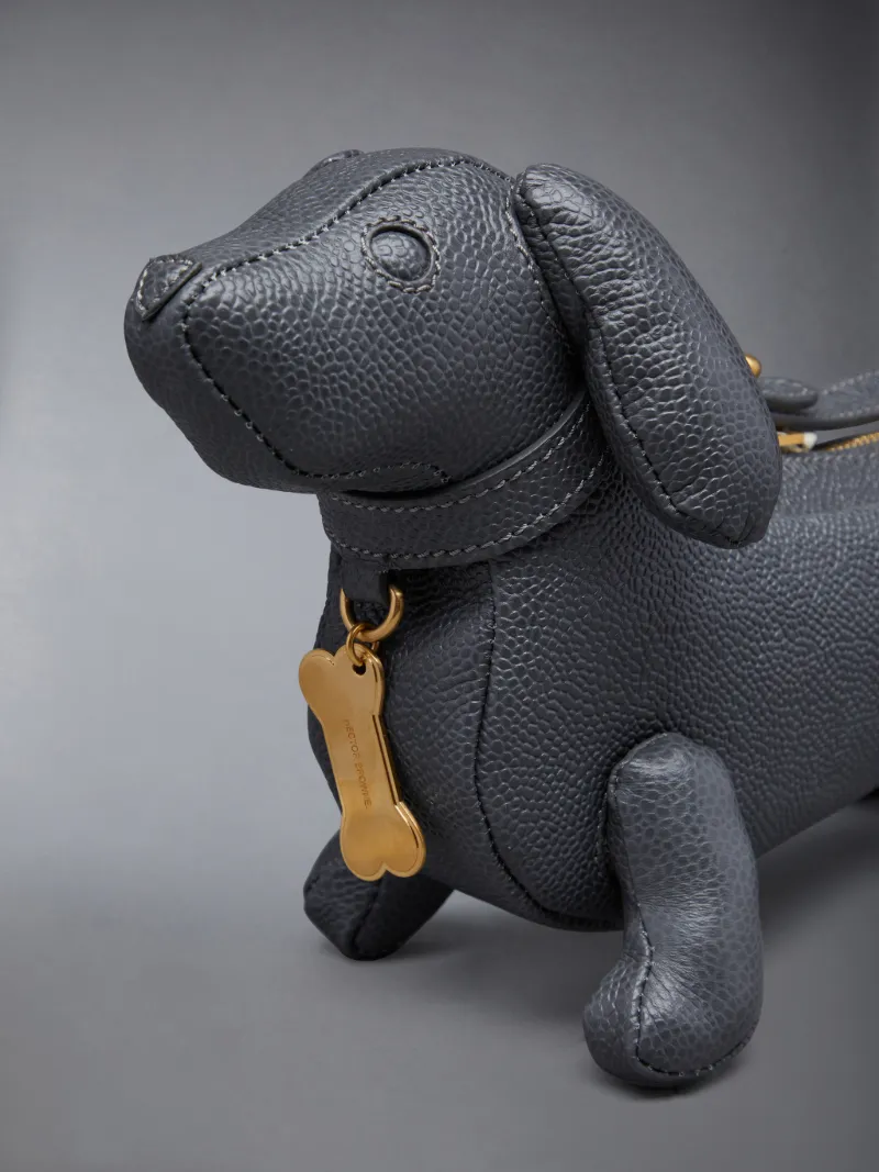Dark Grey Pebble Grain Leather Mini Hector Crossbody Dark Grey Pebble Grain Leather Mini Hector Crossbody