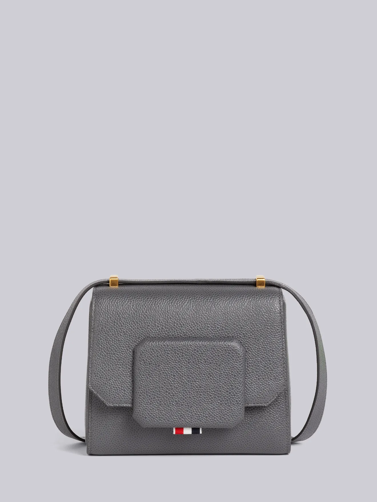 Dark Grey Pebbled Calfskin Small Box Bag | Thom Browne Official