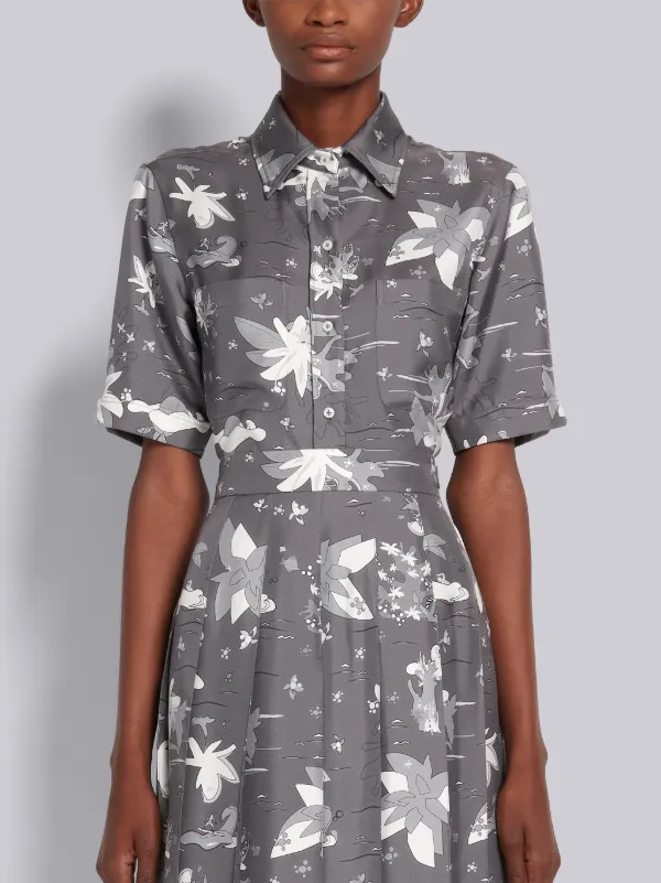 satin button down shirt short sleeve