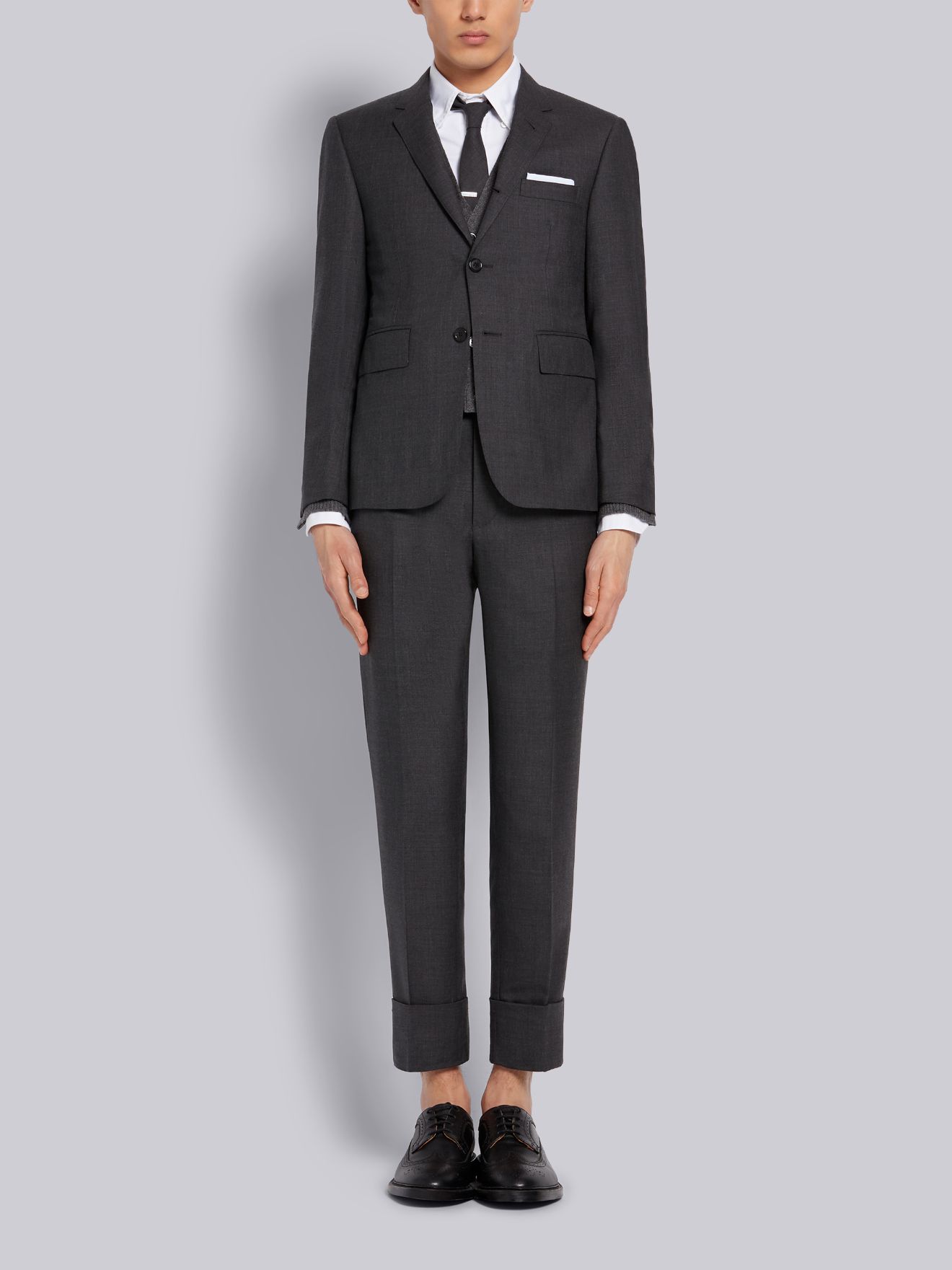 Classic Suit In Dark Grey Wool Twill | Thom Browne