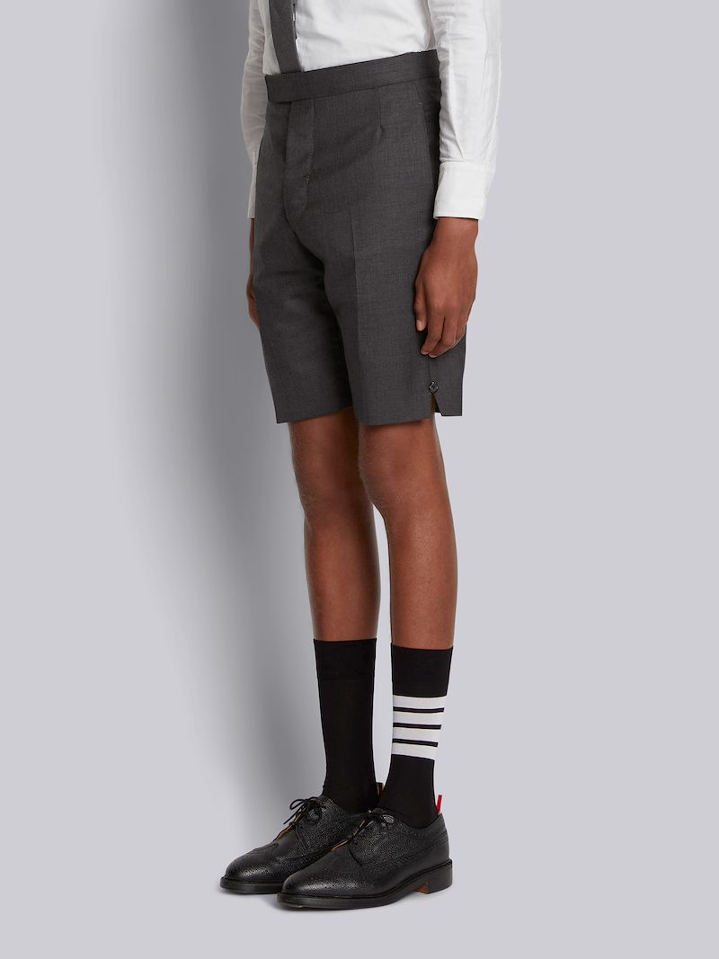 Dark Grey Super 120s Twill Classic Backstrap Short