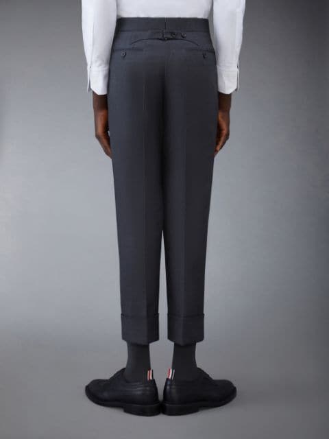 Navy Super 120s Wool Twill Trouser | Thom Browne