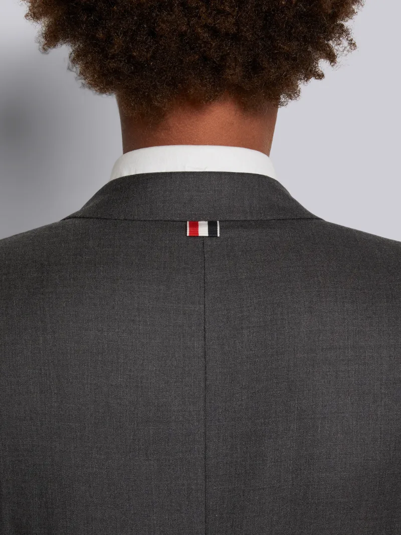 Dark Grey Super 120s Twill High Armhole Sport Coat