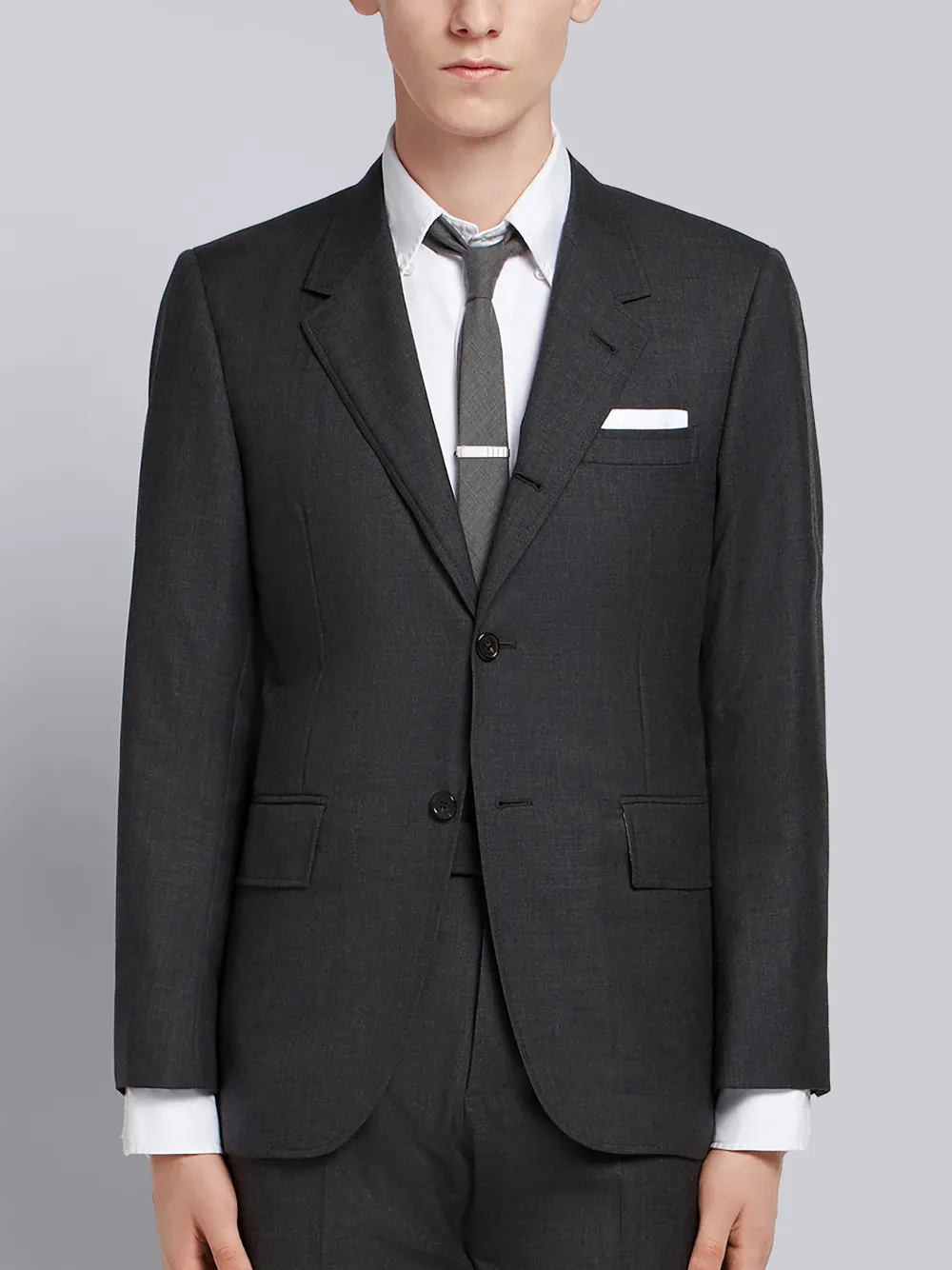 White Oxford Hooded Zip-front Shirt | Thom Browne