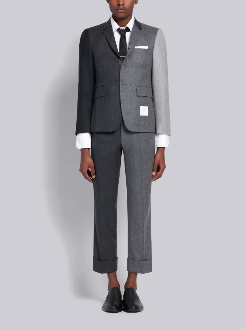 Dark Grey Super 120s Wool Flannel Funmix Classic Trouser | Thom Browne