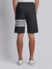 Dark Grey Sweat Shorts With Engineered 4-bar Stripe