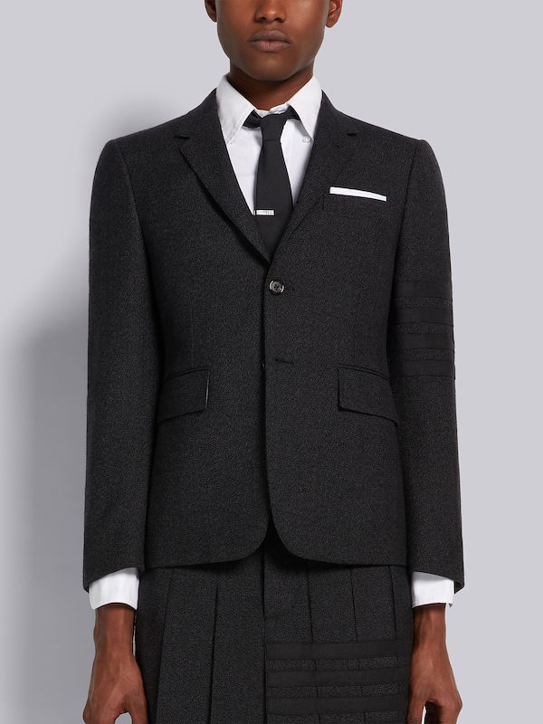 Dark Grey Thornproof Wool 4-Bar Classic Sport Coat
