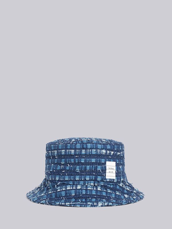 Denim Ribbon Tweed Classic Bucket Hat