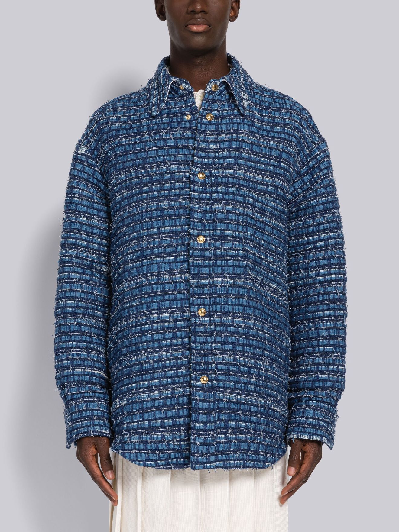 Louis Vuitton Cropped flannel blouson jacket
