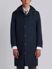 Detachable Hood Snap Front Parka (38”) In Mackintosh