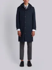 Detachable Hood Snap Front Parka (38”) In Mackintosh
