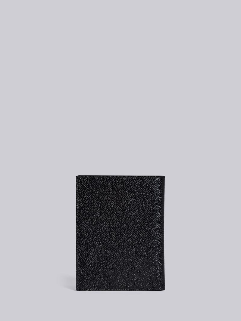 Diagonal Intarsia Stripe Passport Holder In Pebble Grain Leather