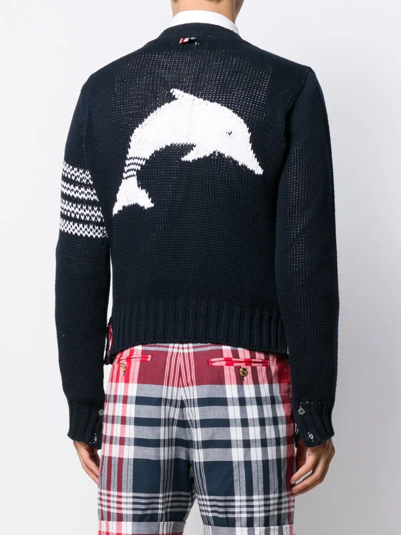 thom browne dolphin cardigan