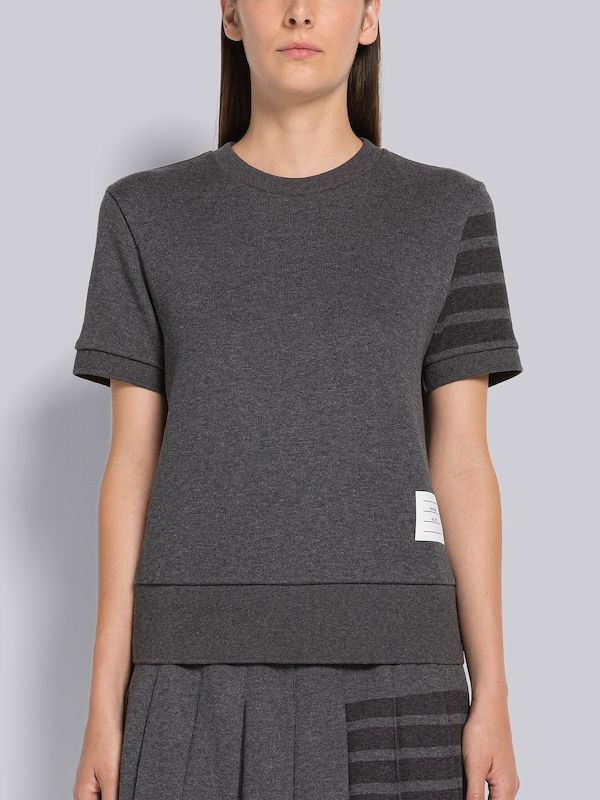 Double Face Knit 4-Bar Sweatshirt Tee