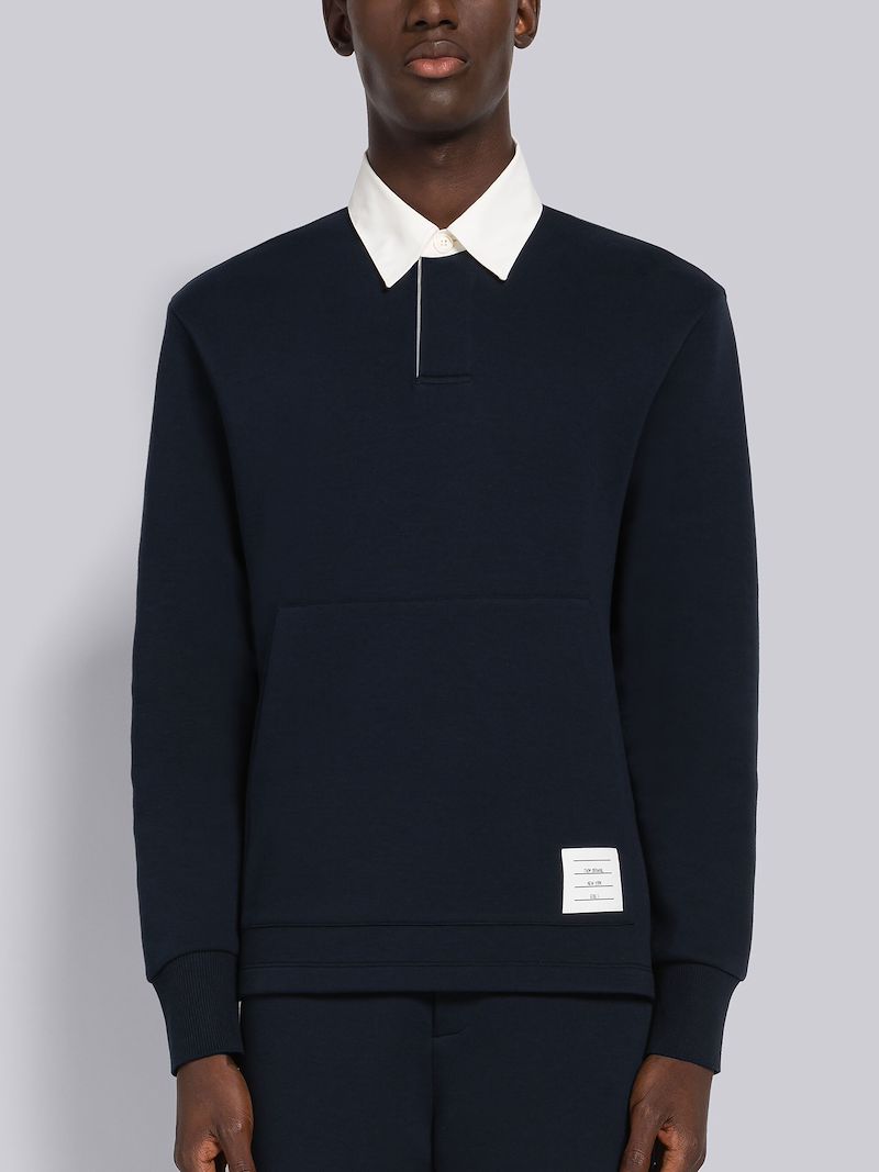 Double Face Tech Contrast Collar Rugby Polo