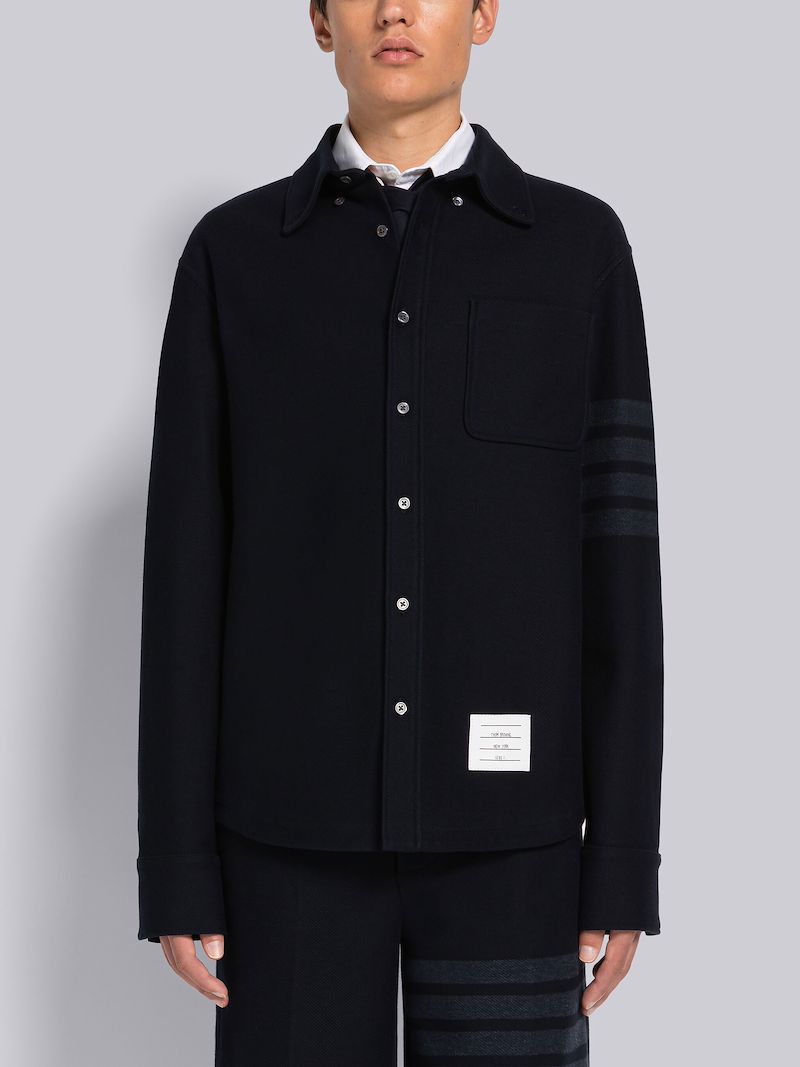 DOUBLE FACE TECH TWILL 4-BAR SHIRT JACKET
