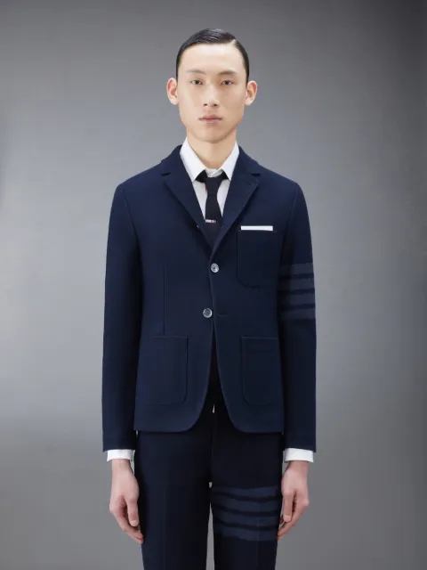 Stripe Twill Unconstructed Classic Single Breasted Suit | Thom Browne