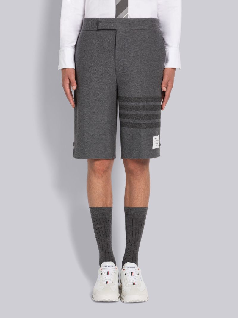 DOUBLE FACE TECH TWILL TONAL 4-BAR BERMUDA SHORTS