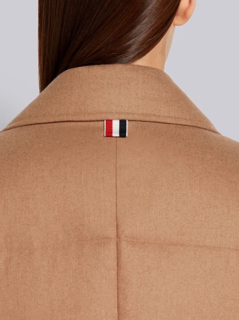 Down-Filled Jacket Weight Camel Hair 4-Bar Wide Lapel Trouser Length Double Breasted Overcoat Down-Filled Jacket Weight Camel Hair 4-Bar Wide Lapel Trouser Length Double Breasted Overcoat