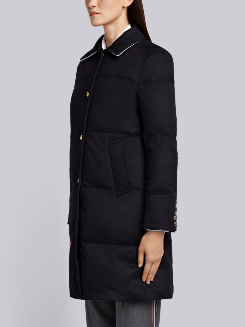 Down-filled Jacket-weight Cashmere Overcoat