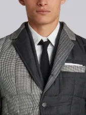 Downfilled Classic Single Breasted Sport Coat In Funmix In Pow Heavy Wool