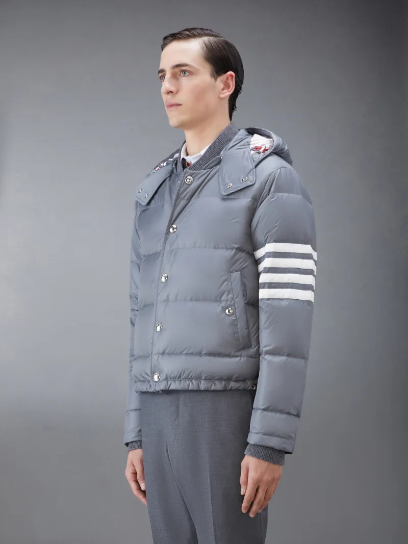 Downfilled Nylon 4-Bar Bomber Jacket | Thom Browne