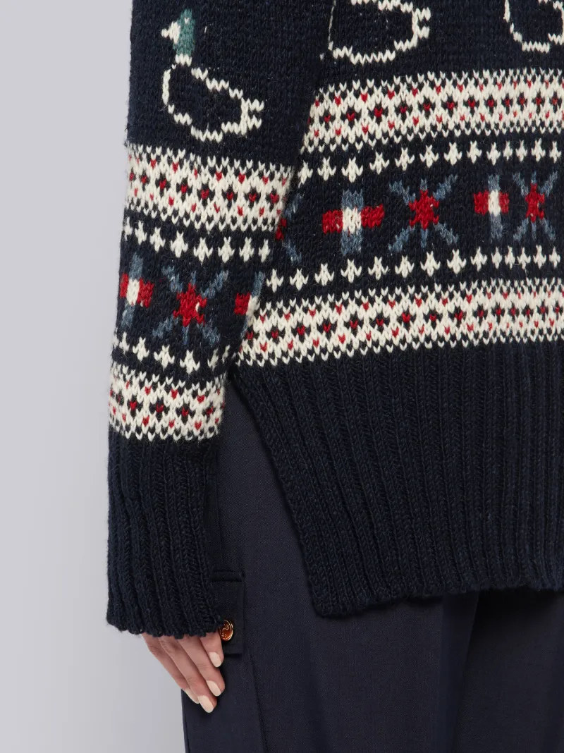 fair isle oversized sweater