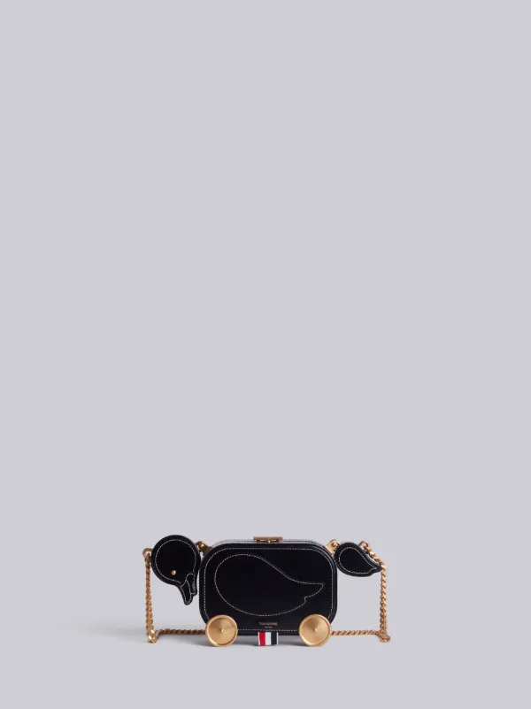 Duckling Bag With Chain Shoulder Strap In Calf Leather