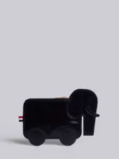 Elephant Clutch In Black Calf Leather